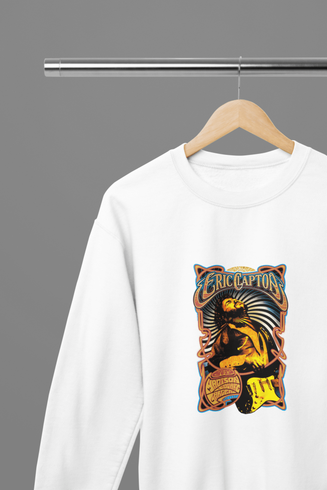 Eric Clapton T-Shirt/Sweatshirt - Poster Kingz - S - Design 2 Sweatshirt - White