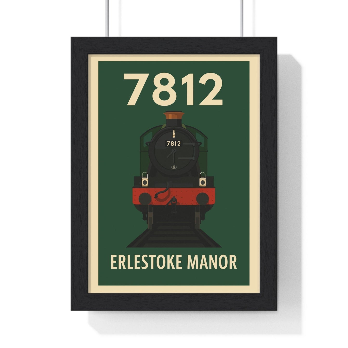 Framed Erlestoke Manor 7812 Steam Train poster