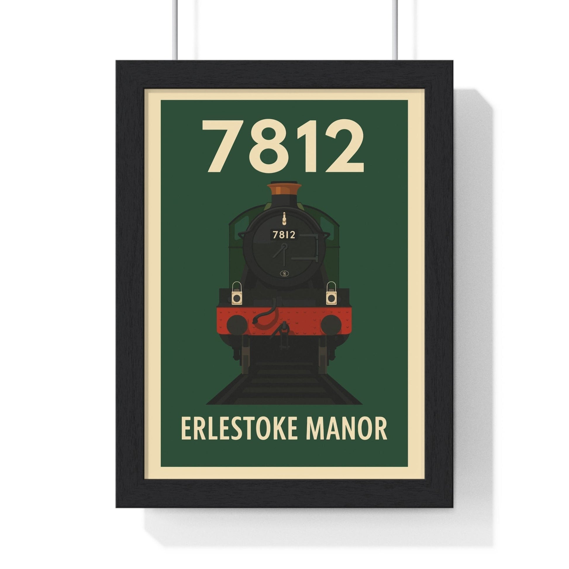 Framed Erlestoke Manor 7812 Steam Train poster