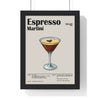 Framed Espresso Martini Cocktail - Modern Bar - print