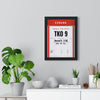 Eubank v Benn 1990 Boxing Poster print framed on a living room wall