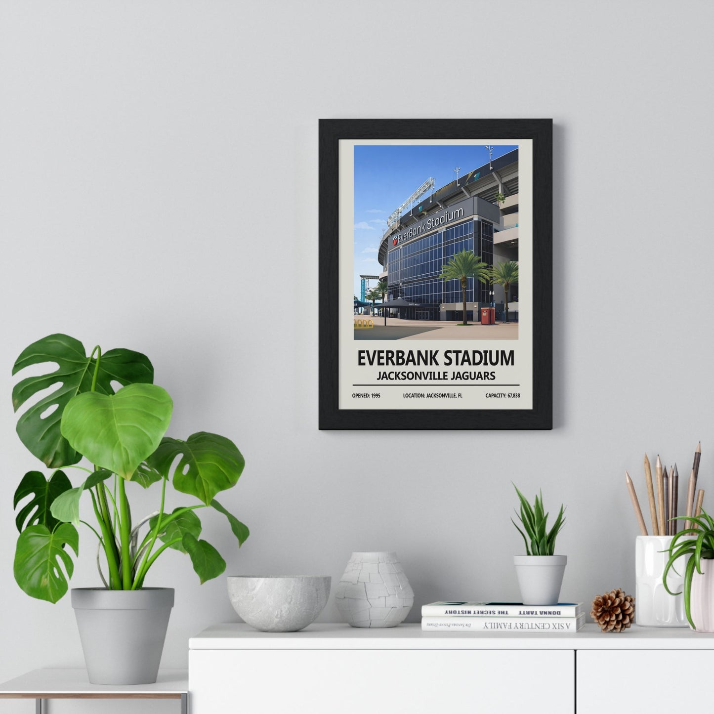 Framed EverBank Stadium Jacksonville Jaguars poster