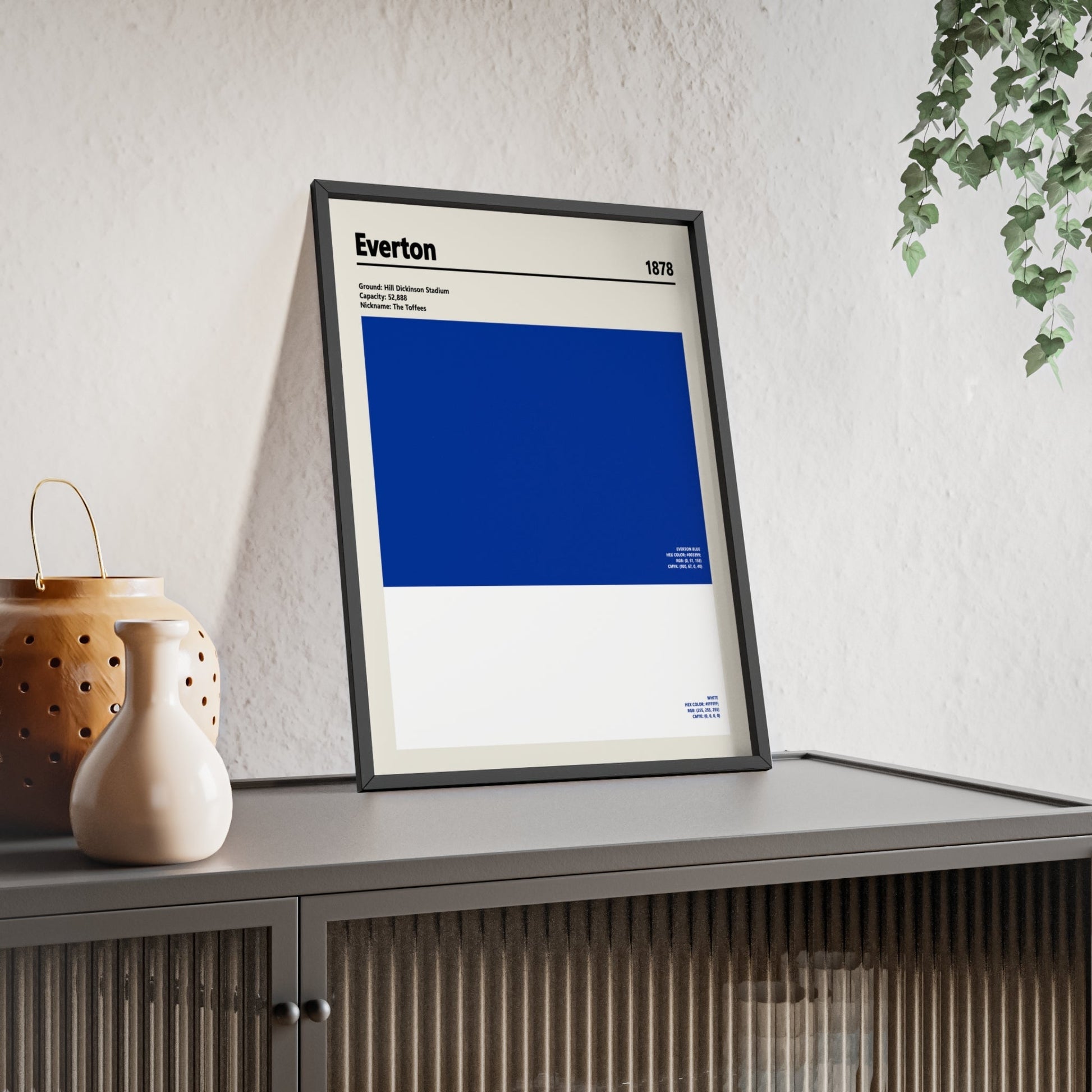 Framed Everton colour swatch print