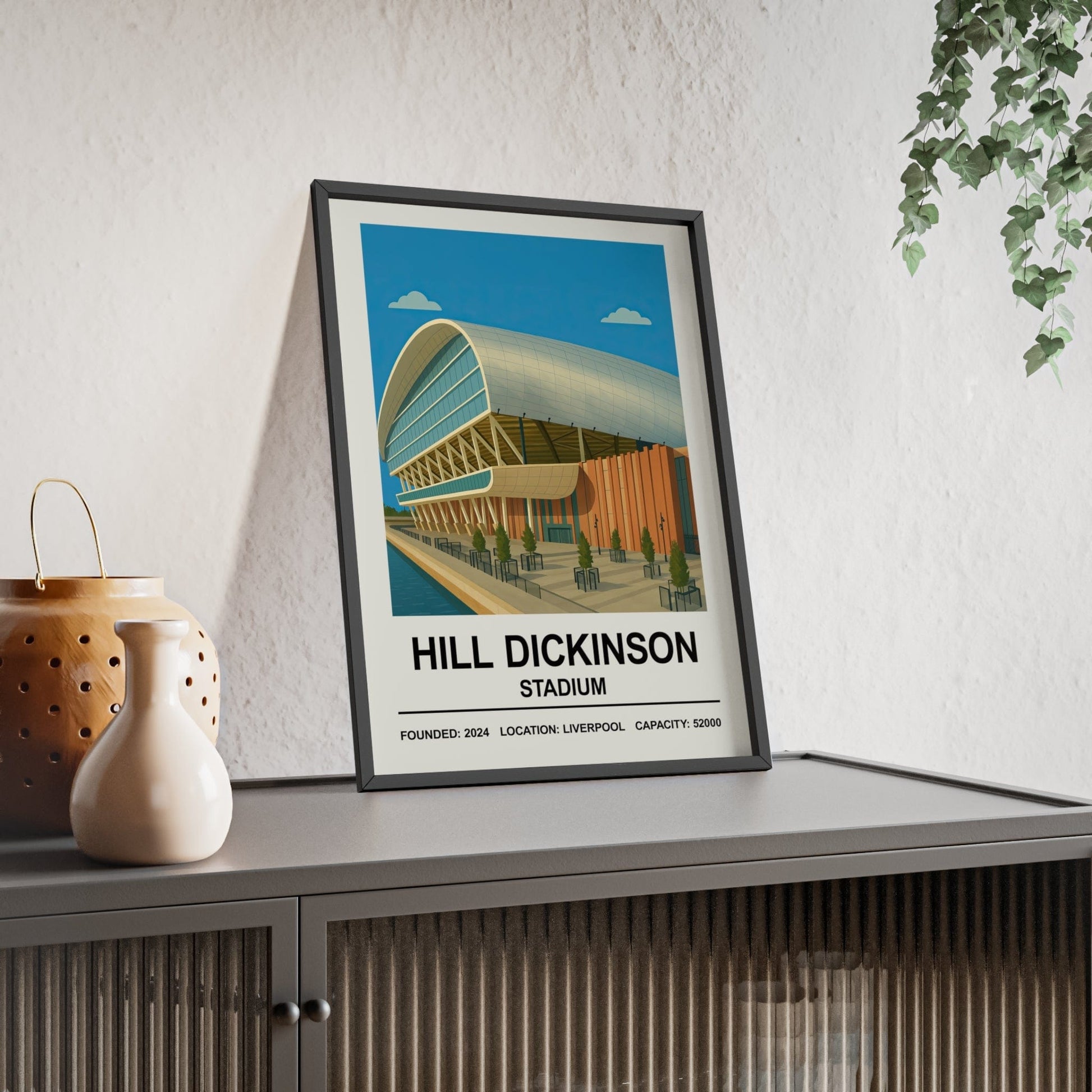 Framed Everton Hill Dickinson Stadium poster