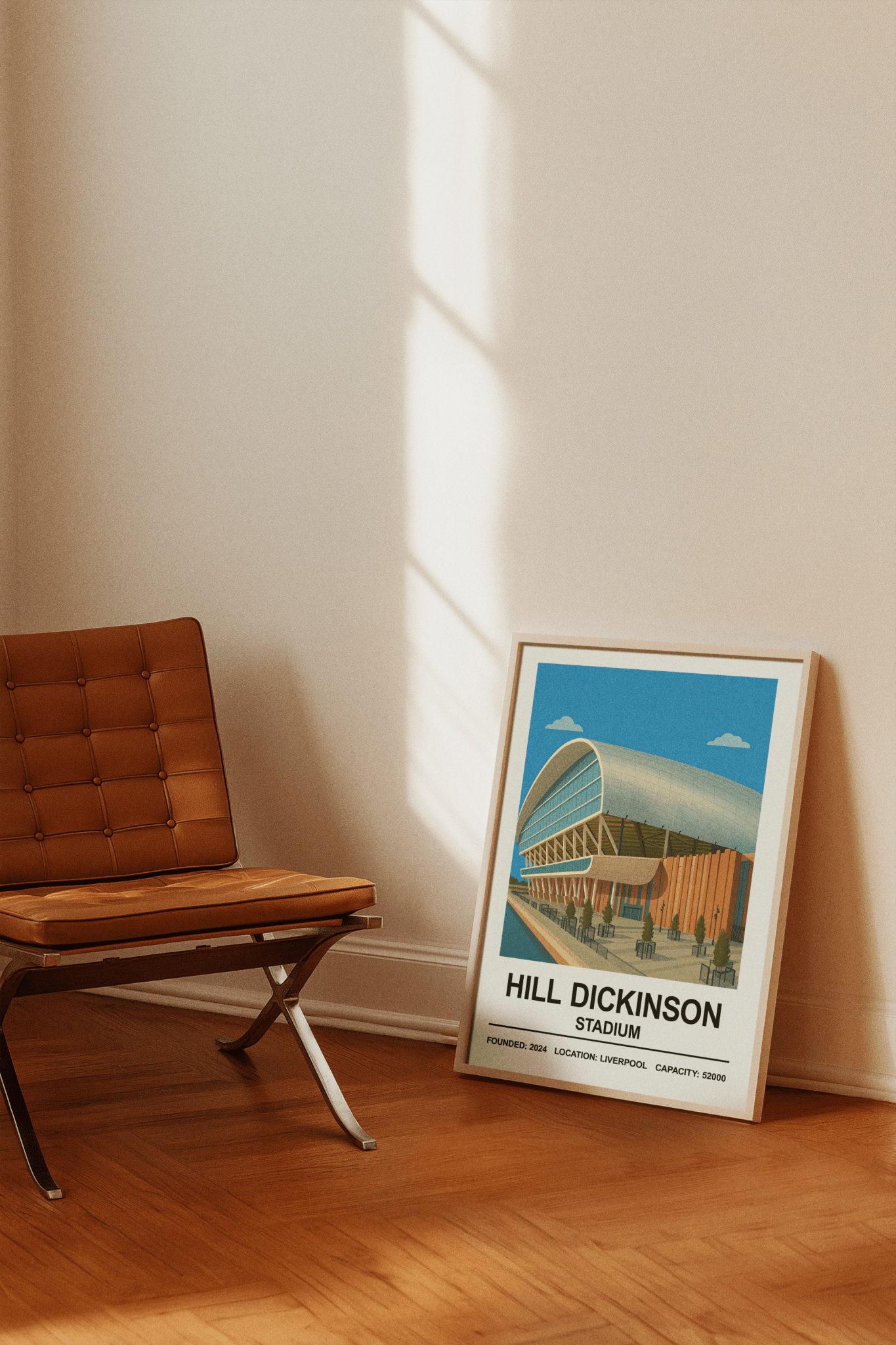 Framed Everton Hill Dickinson Stadium poster