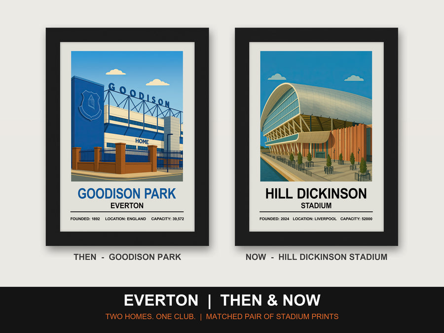 Then and Now stadium set: old ground and new ground prints