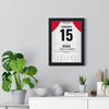 Exeter City Play-Off Final 2008 Poster - Rob Edwards 15 Wembley Shirt Print framed on a living room wall