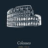 Personalised Colosseum Line Art Print | Custom Travel Poster
