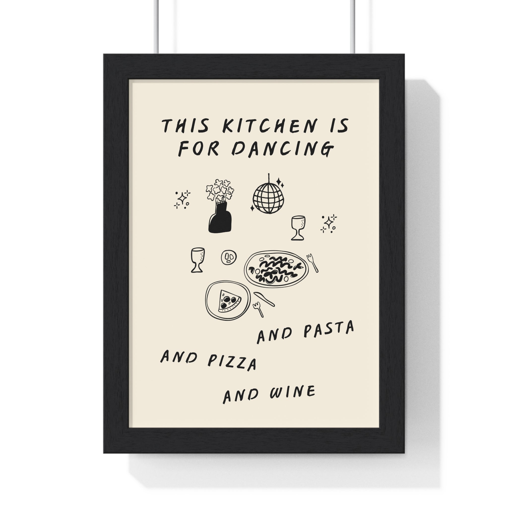 Kitchen Wall Art Print Funny Quote Cooking Dancing Poster – Poster Kingz