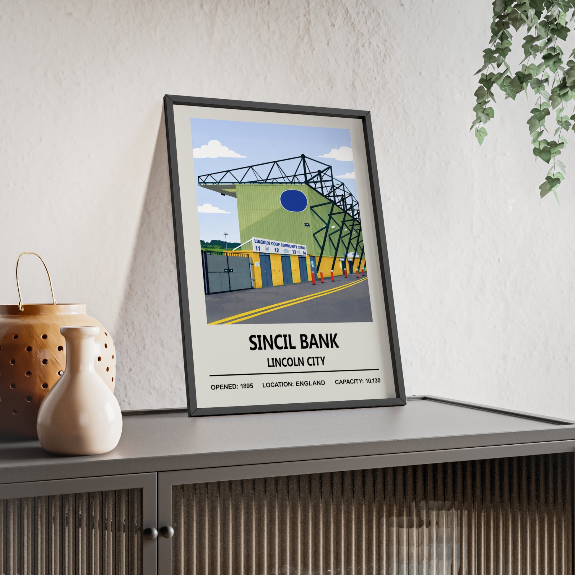 Sincil Bank Stadium Lincoln City football poster print