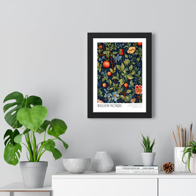 11x14-20 poster framed on living room wall above seating