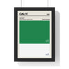 Celtic FC colour swatch print green and white wall art