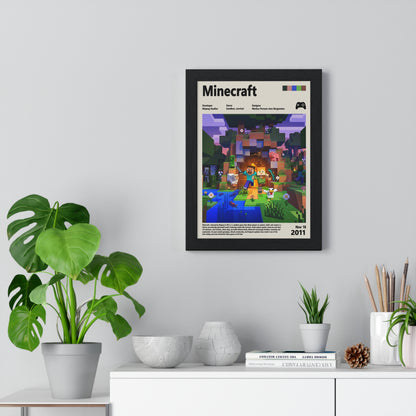 Minecraft 2011 - Video Game Info minimalist Poster