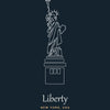 Personalised Statue of Liberty Line Art Print | Custom Travel Poster