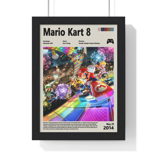 Mario Kart 8 - Video Game Info minimalist Poster