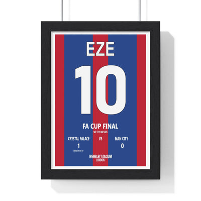 Framed FA Cup Final 2025 Poster - Palace 1-0 Man City poster