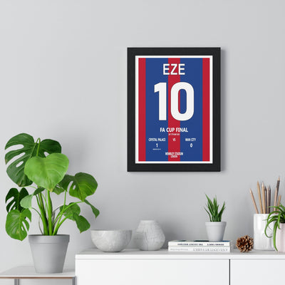 Framed FA Cup Final 2025 Poster - Palace 1-0 Man City poster