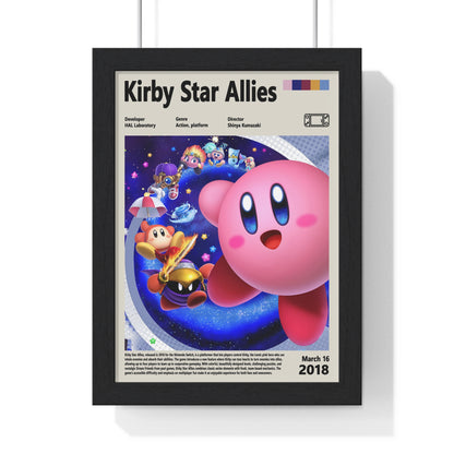 Kirby Star Allies 2018 - Video Game Info minimalist Poster