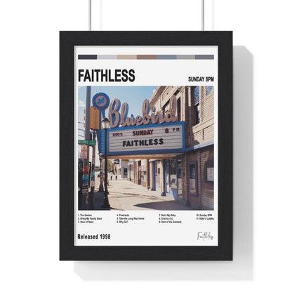 Faithless Album Cover Poster - Poster Kingz - A5 (unframed) - White - Sunday 8PM