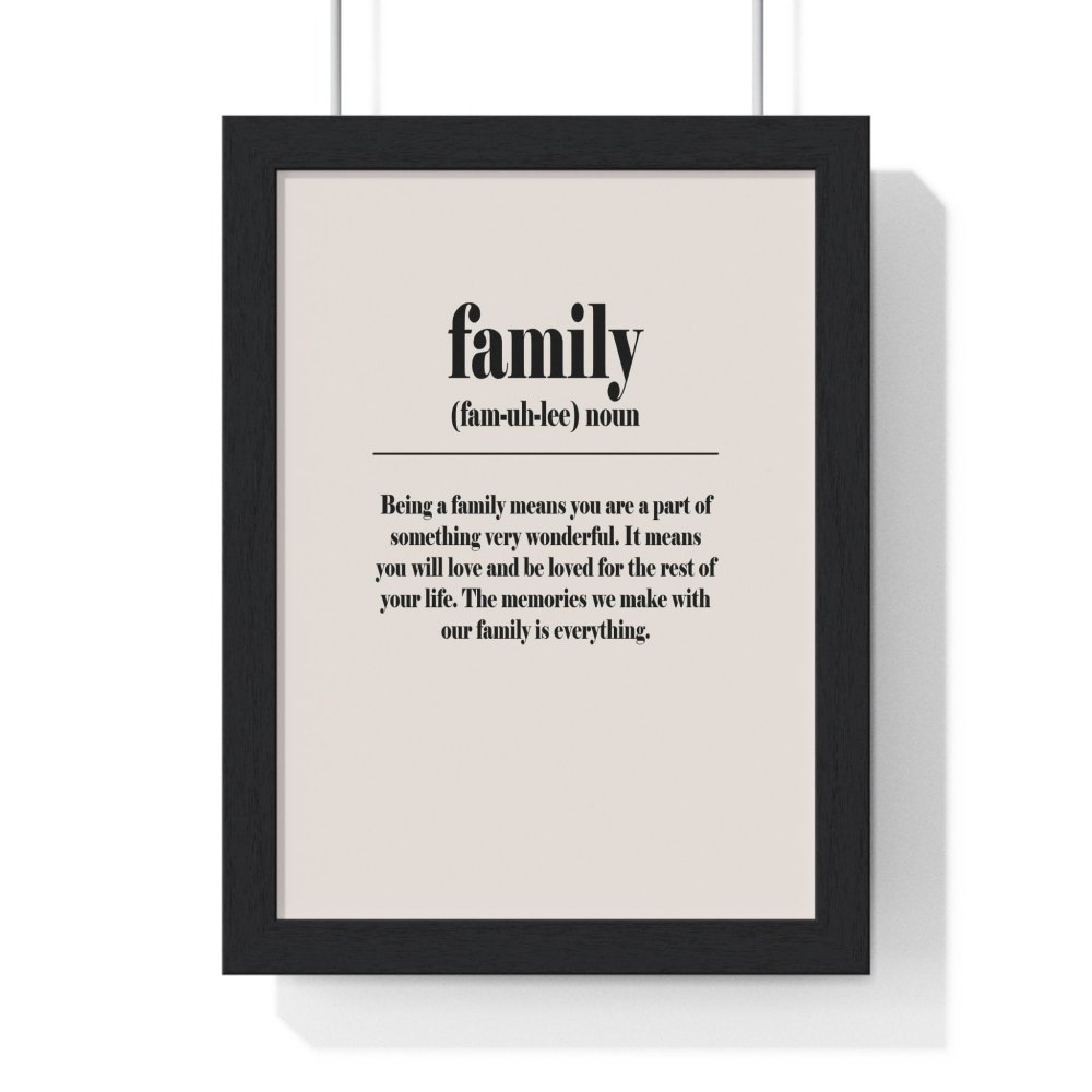 Family Definition Poster Wall Art - Poster Kingz