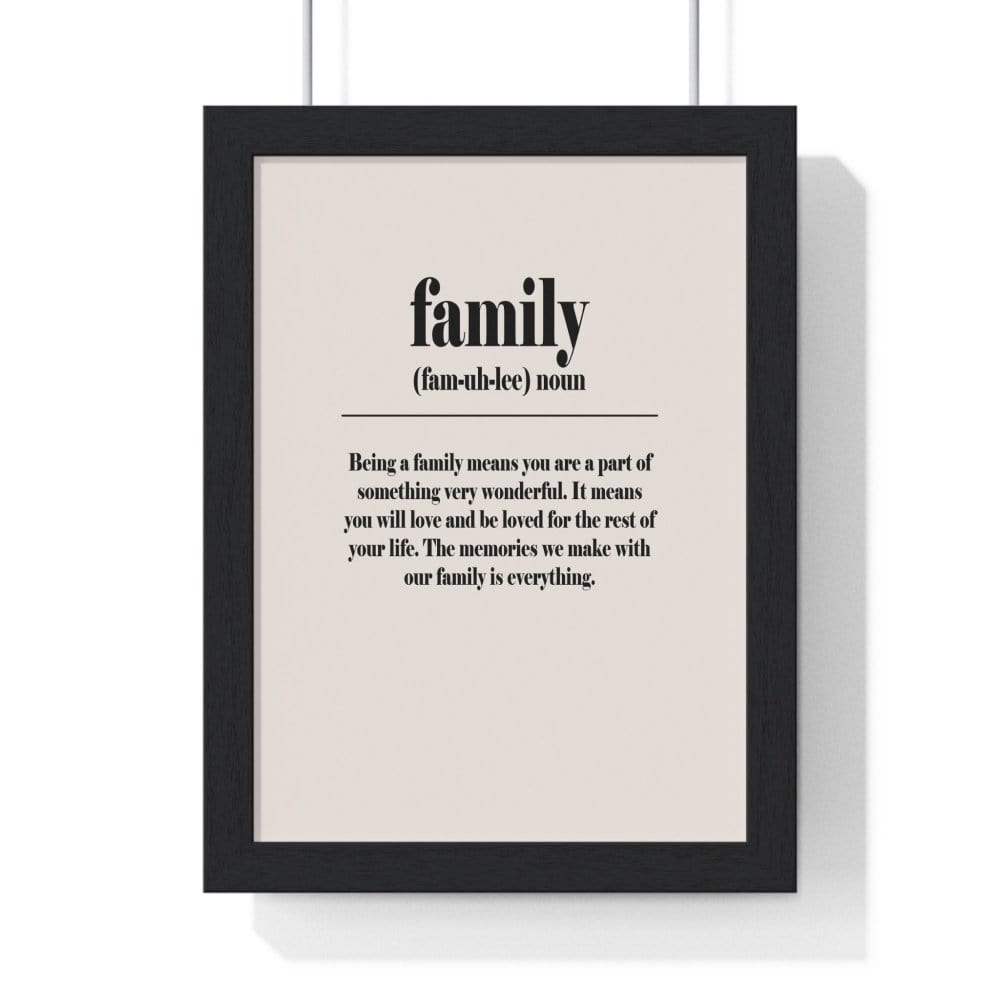 Framed Family Definition poster