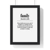 Framed Family Definition poster