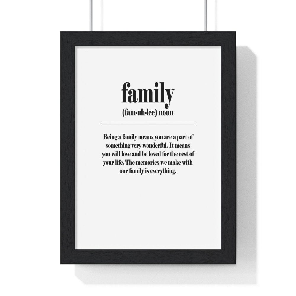 Framed Family Definition poster