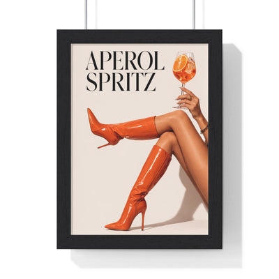 Framed Fashion Inspired Aperol Spritz - Cocktail Bar Print print