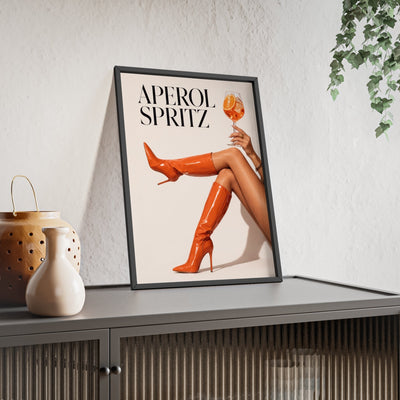 Framed Fashion Inspired Aperol Spritz - Cocktail Bar Print print
