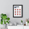 Fast Bowling Grips Cricket print framed on a living room wall