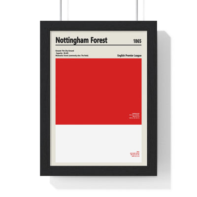 Nottingham Forest colour swatch print in red and white
