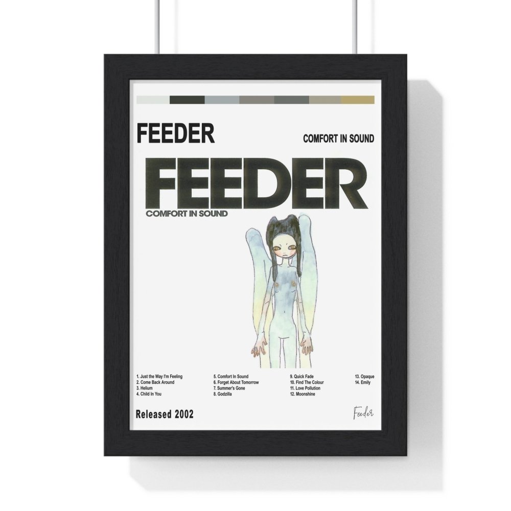 Feeder - Comfort in Sound Album Cover Poster - Poster Kingz - A5 (unframed) - White - 