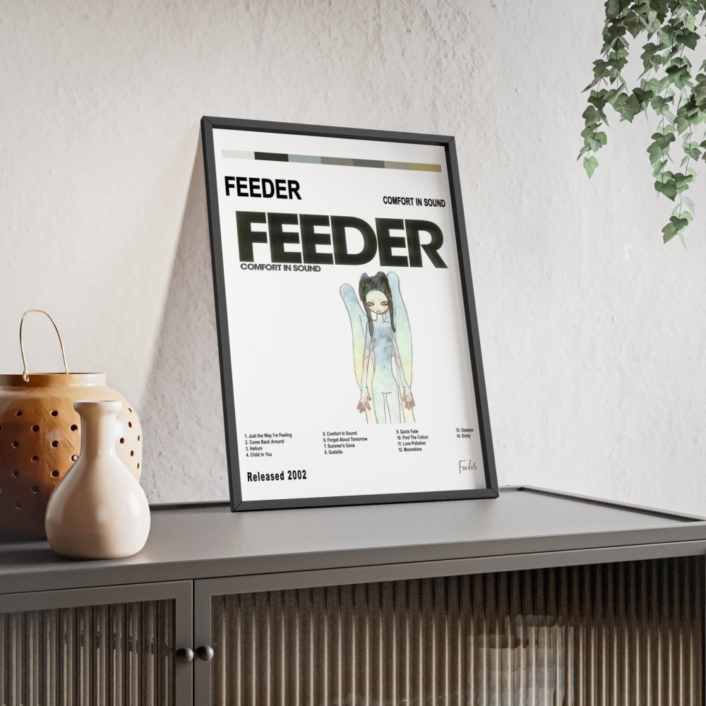 Feeder - Comfort in Sound Album Cover Poster - Poster Kingz - A5 (unframed) - White - 