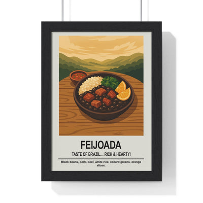 Framed Feijoada Kitchen - Brazilian Food Print print