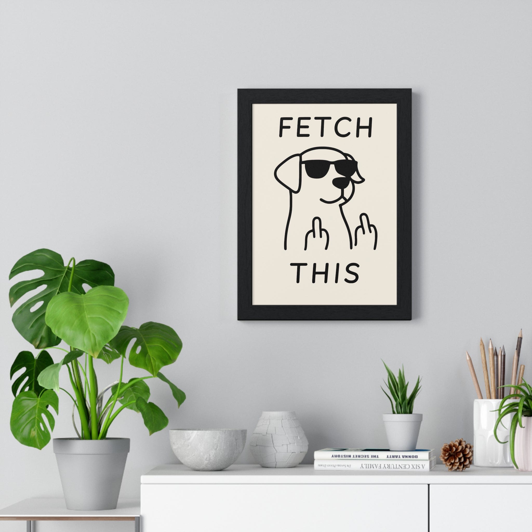 Fetch This Dog Poster | Funny Bathroom & Office Wall Art – Poster