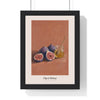 Figs and Honey Print framed in a black frame, ready to hang