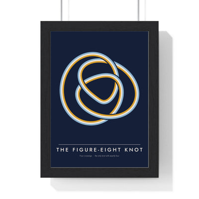 Figure-Eight Knot print framed in a black frame, ready to hang