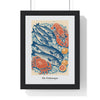 The Fishmonger Print framed in a black frame, ready to hang