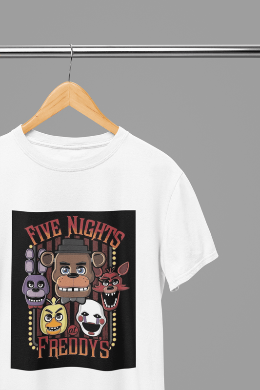 Five Nights At Freddys T-Shirt/Sweatshirt - Poster Kingz - S - White - T-Shirt