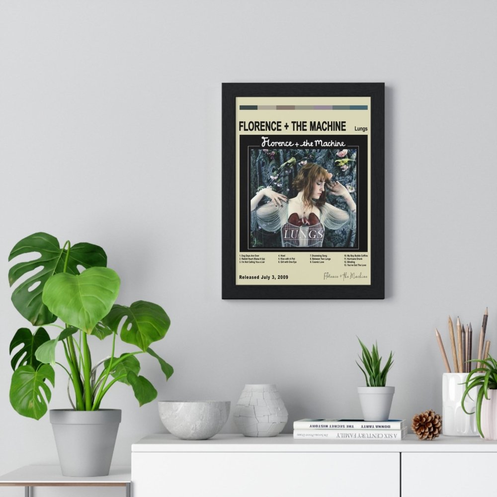 Florence + the Machine Album Cover Poster - Poster Kingz - A5 (unframed) - Lungs - White