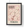 Framed Flower Market Tokyo travel poster