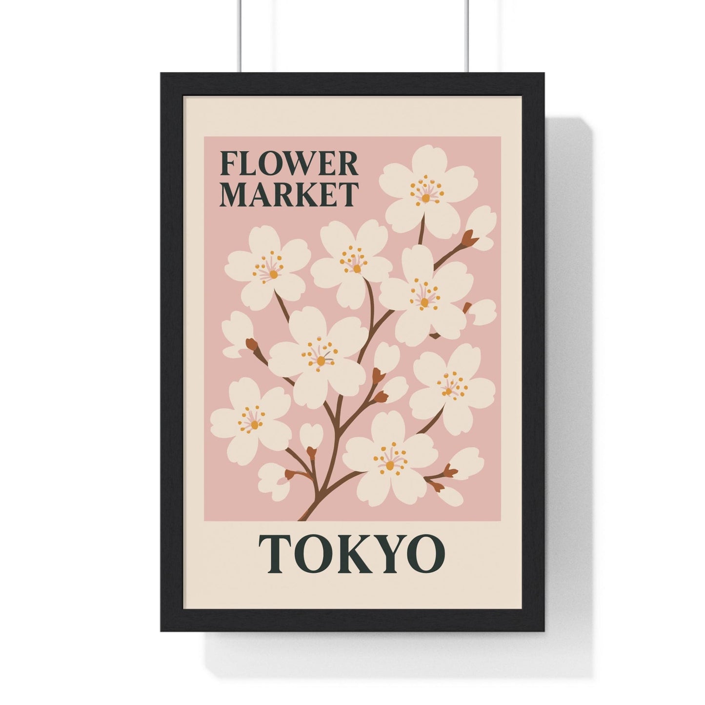 Framed Flower Market Tokyo travel poster