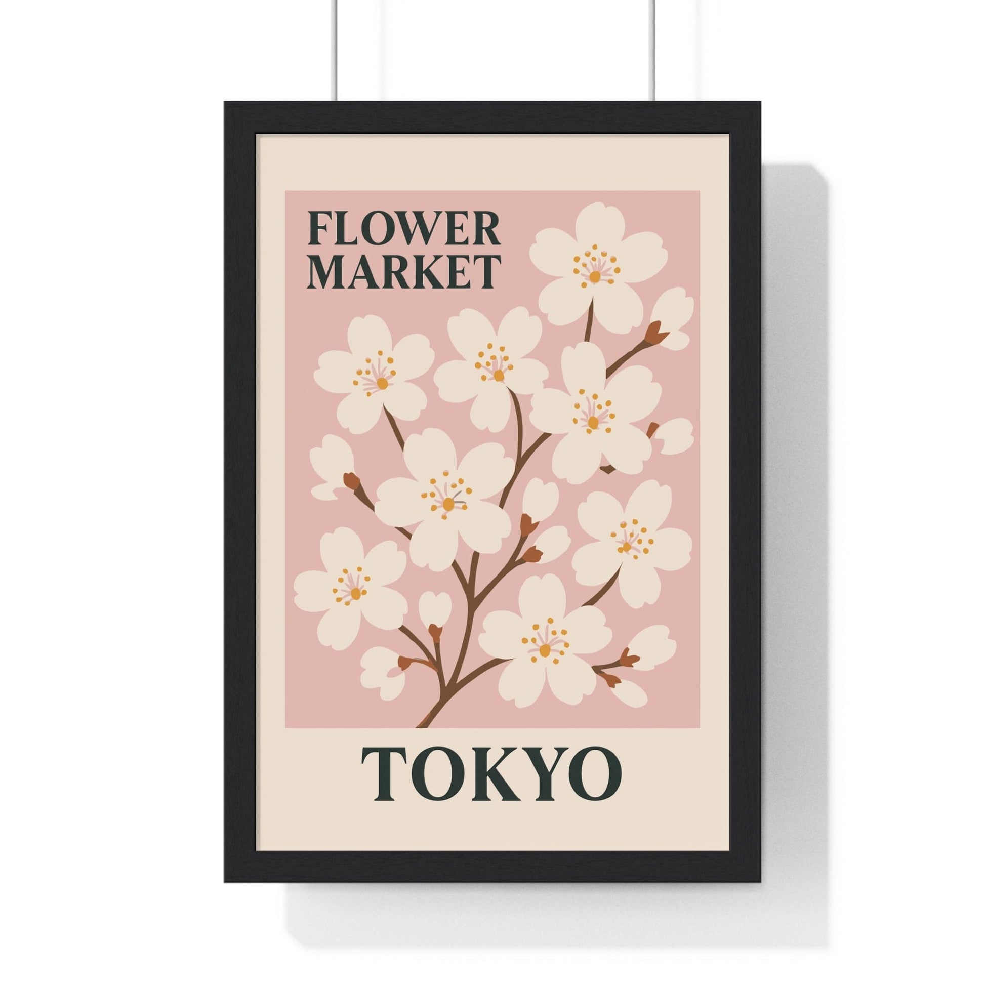 Framed Flower Market Tokyo travel poster