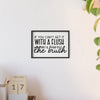 Framed Flush Bathroom Print Funny Toilet Brush print