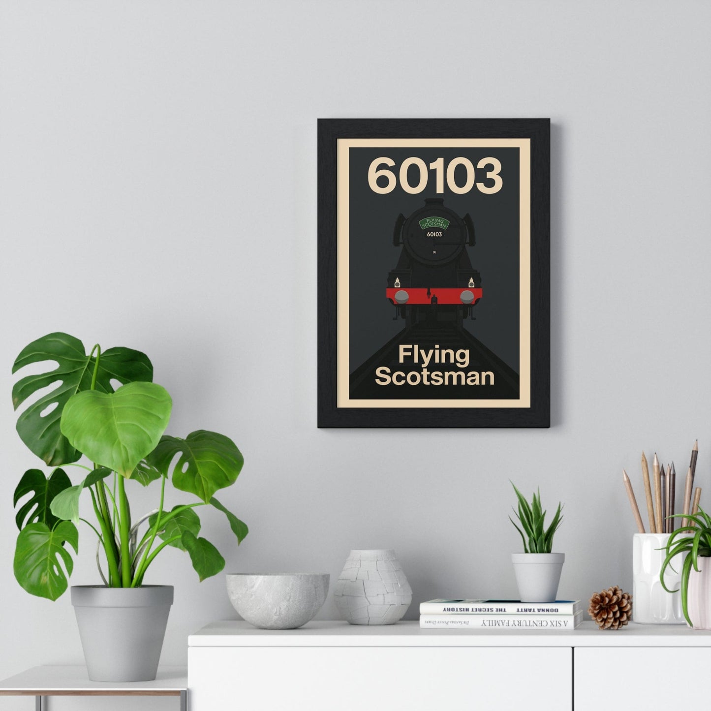 Flying Scotsman 60103 Poster Print | Iconic Train Wall Art - Poster Kingz - A5 (unframed) 5.8 × 8.3 in - 