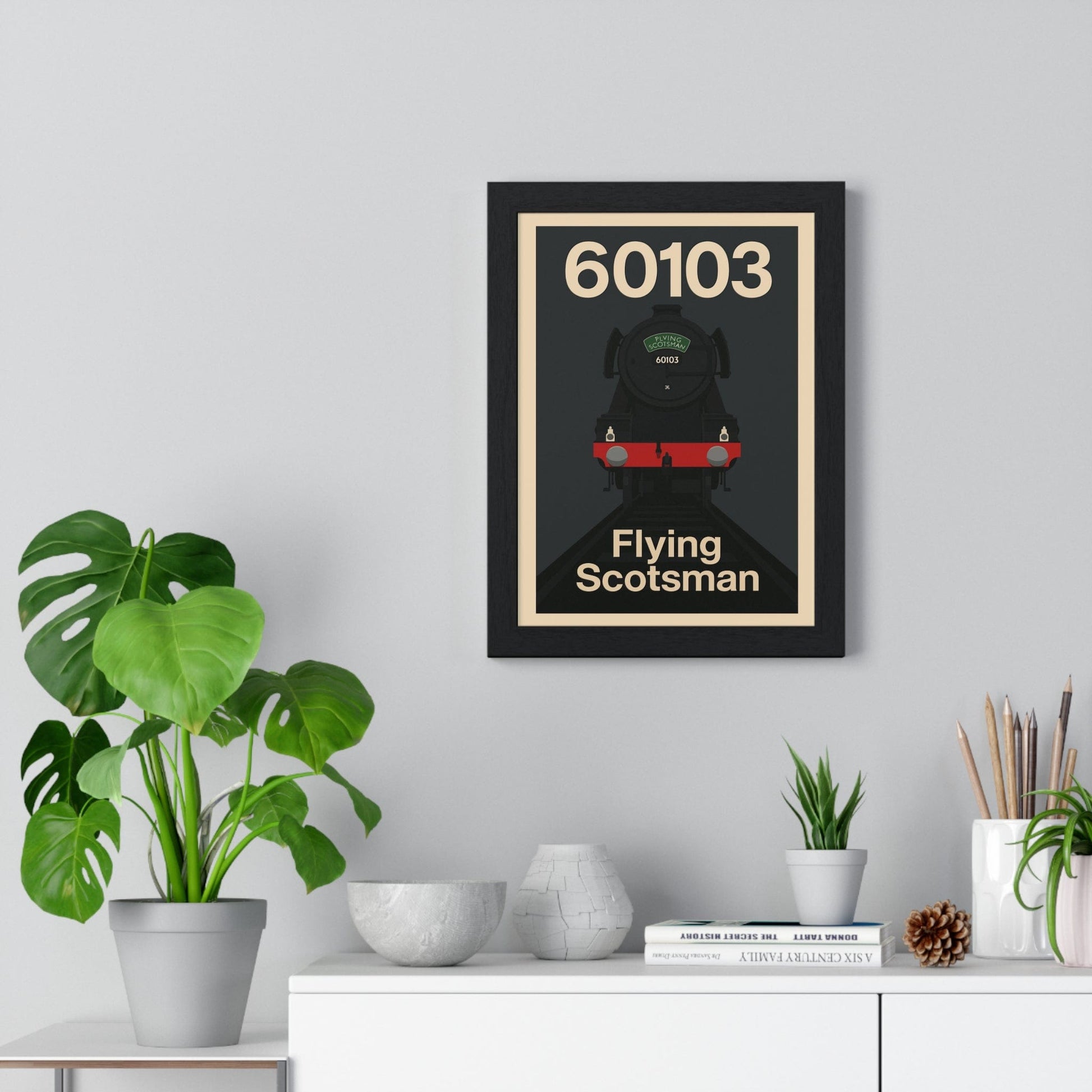 Flying Scotsman 60103 Poster Print | Iconic Train Wall Art - Poster Kingz - A5 (unframed) 5.8 × 8.3 in - 