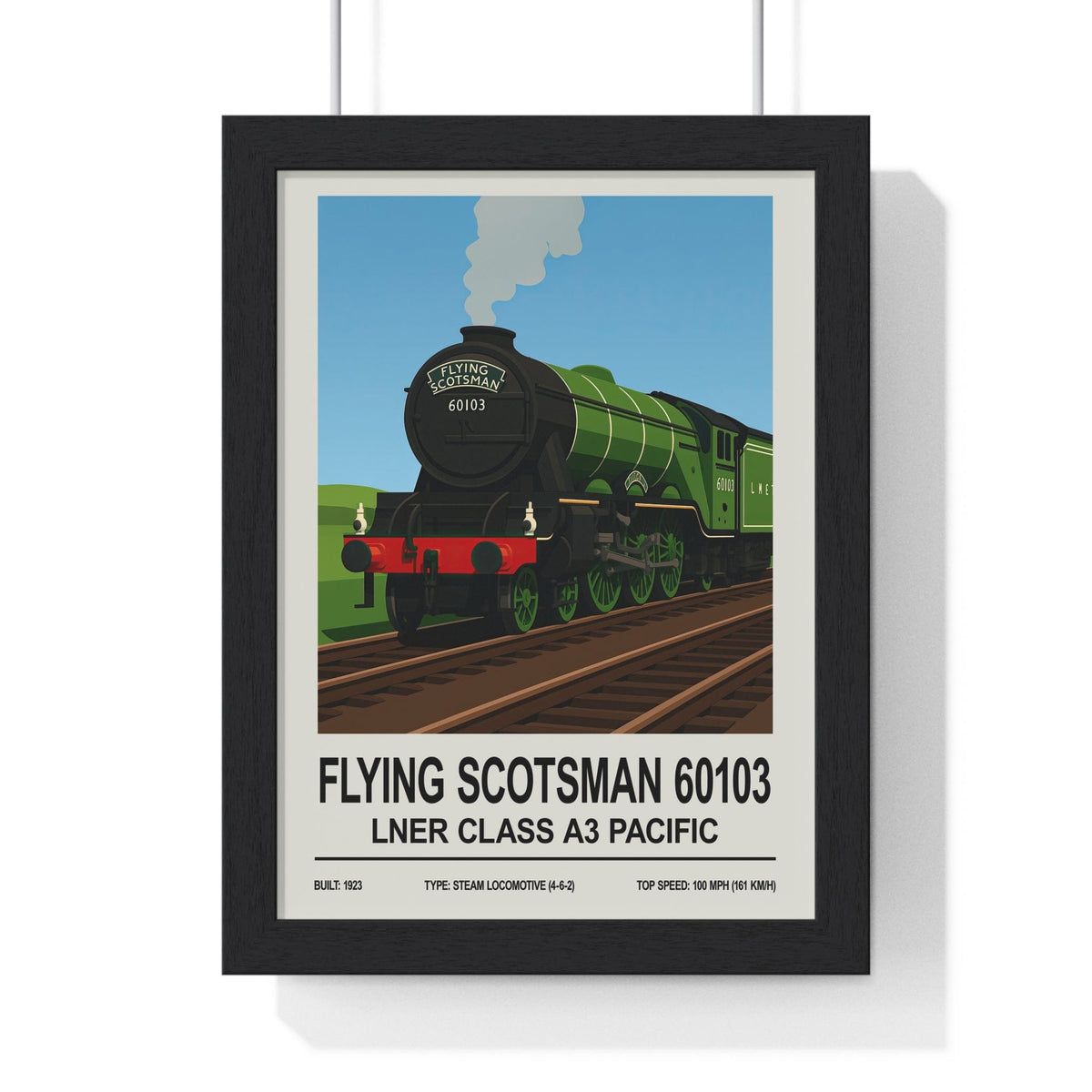 Flying Scotsman Poster | LNER Class A3 Steam Locomotive Wall Art