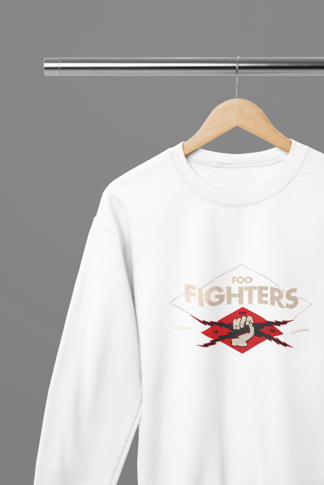 Foo Fighters T-Shirt/Sweatshirt - Poster Kingz - S - Design 1 Sweatshirt - White