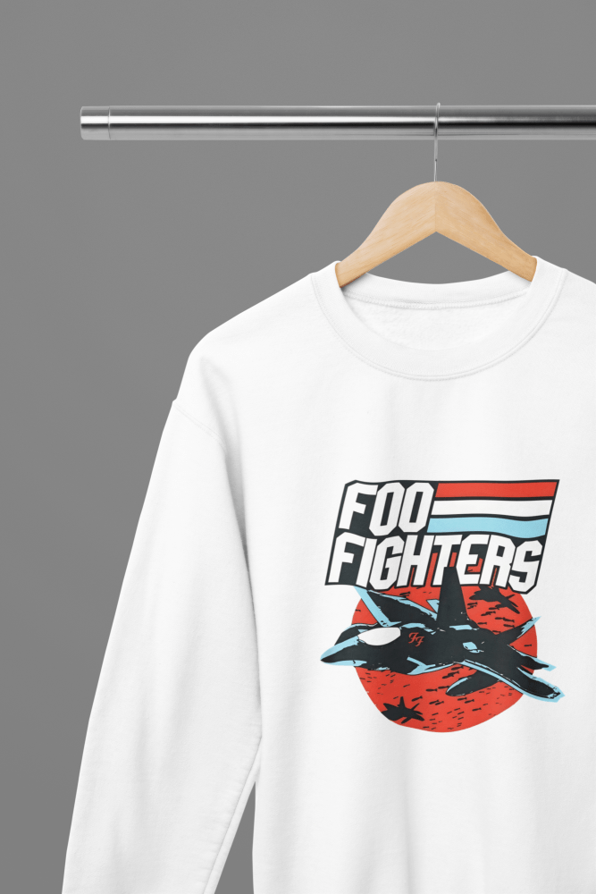 Foo Fighters T-Shirt/Sweatshirt - Poster Kingz - S - Design 2 Sweatshirt - White