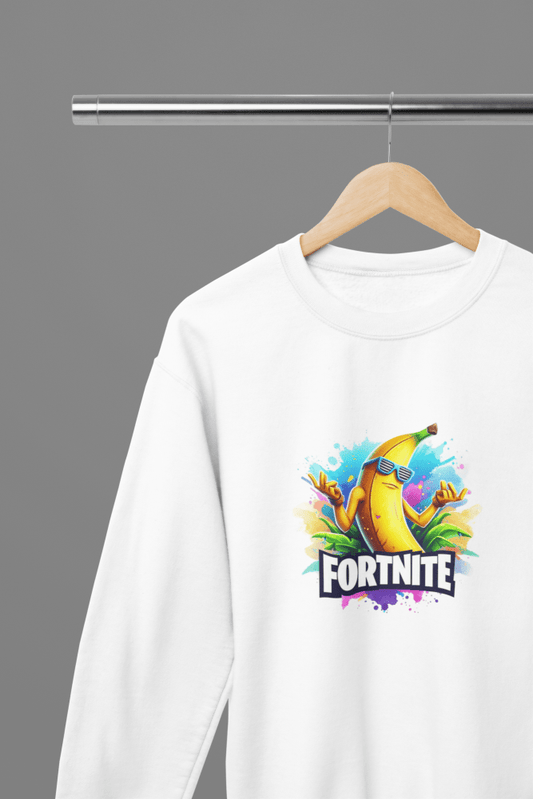 Fortnite - Dancing Banana T-Shirt/Sweatshirt - Poster Kingz - S - White - Sweatshirt